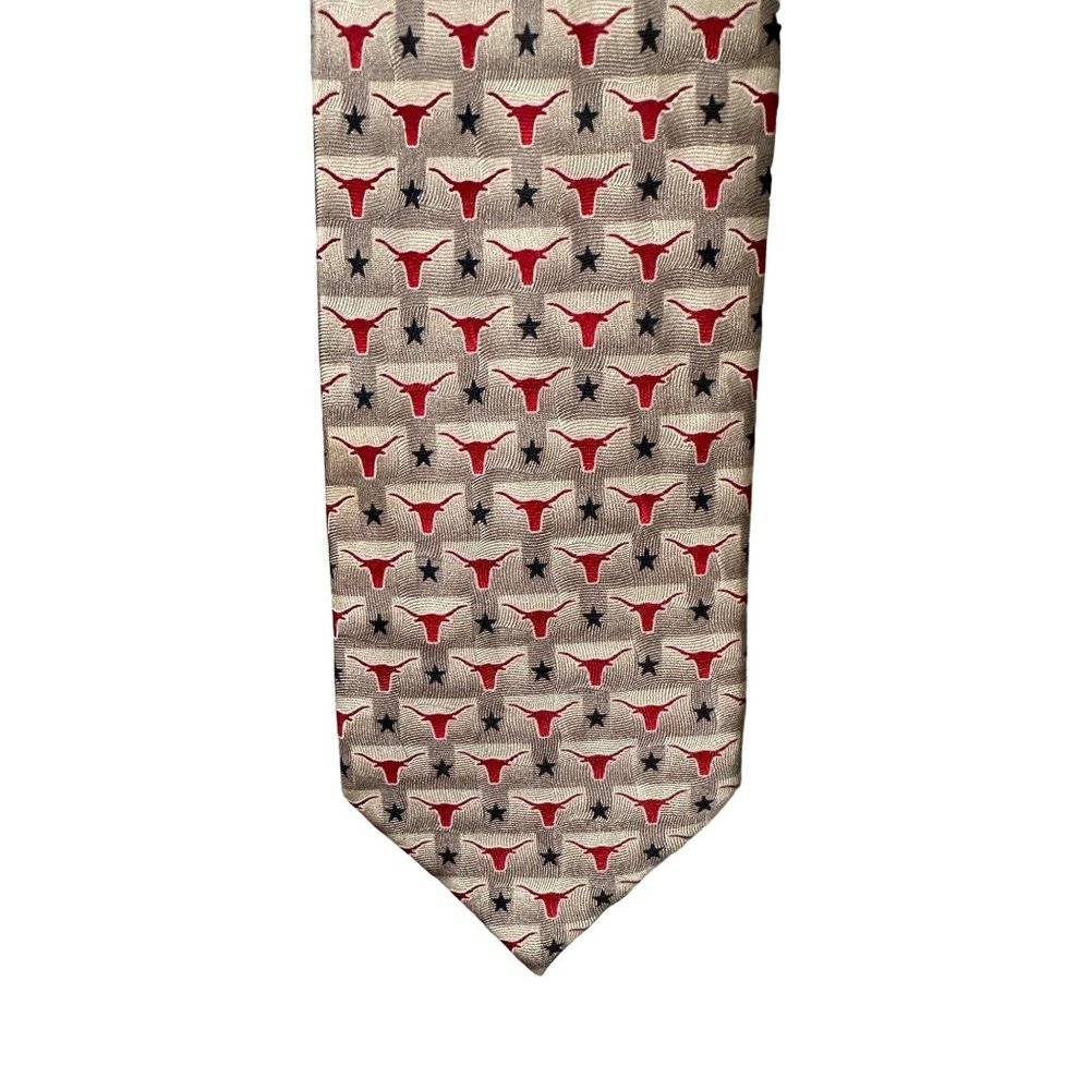 Longhorn & Star Men's Tie Circle S Neckwear By Sidran 100% Silk
